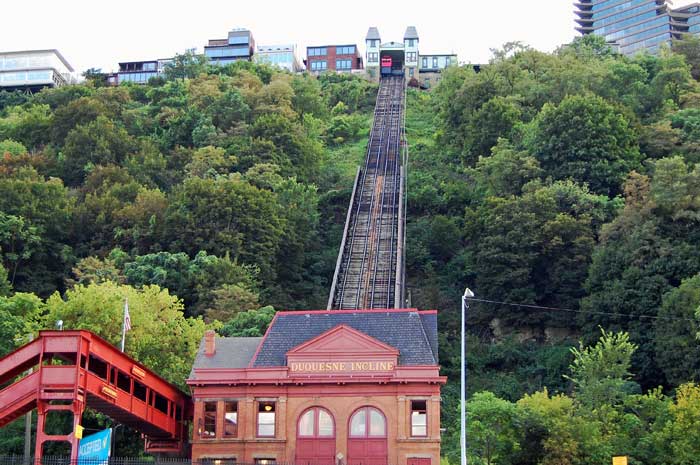 full front view of duquesne incline